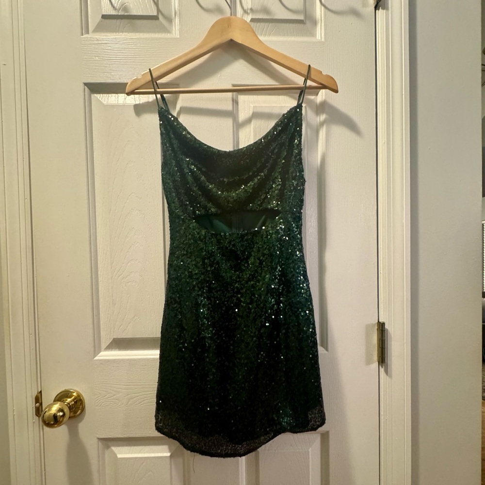 Hello Molly Emerald Sequin Dress